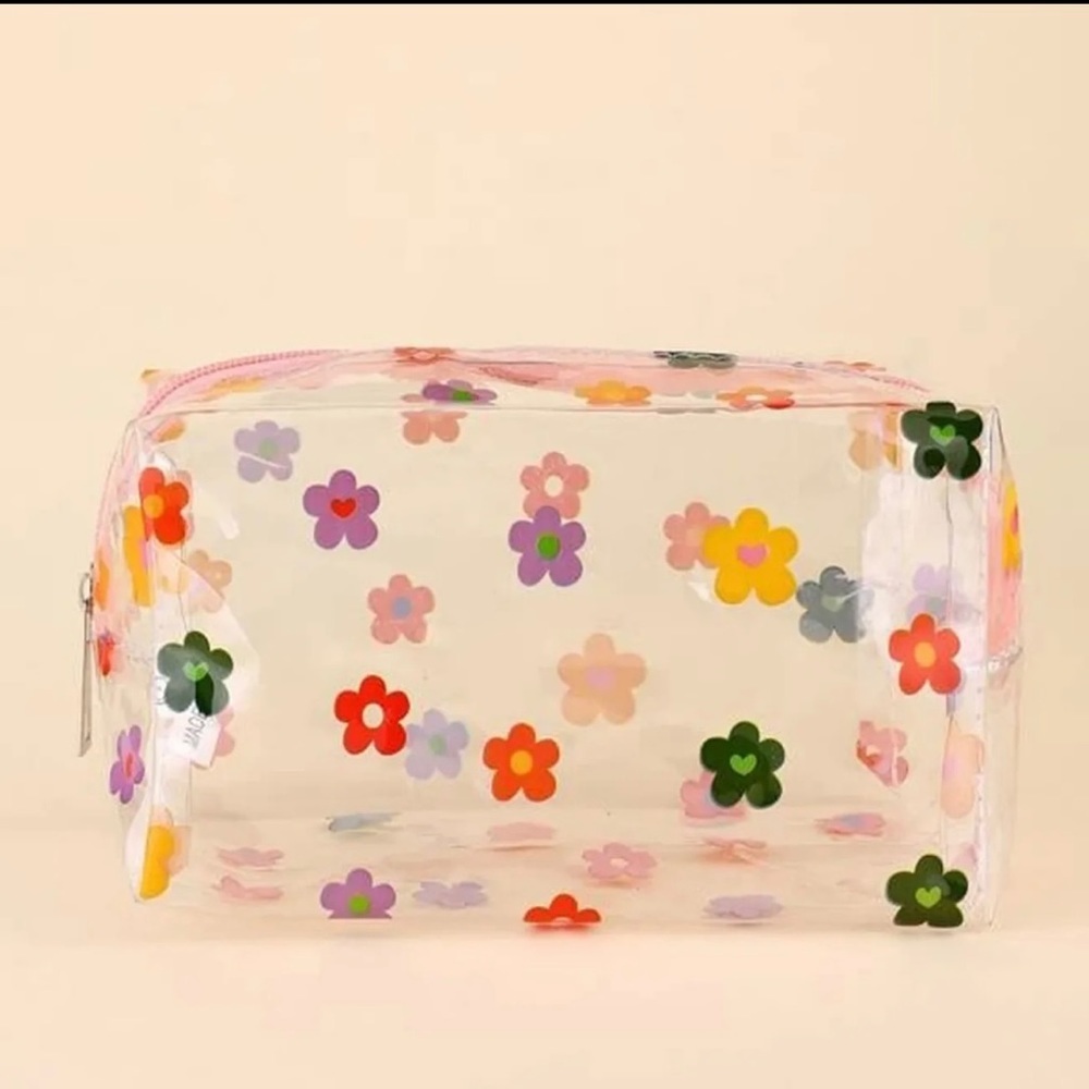 Bundle & Save [3 for 25$] 
Clear Flower Print Square Makeup Bag